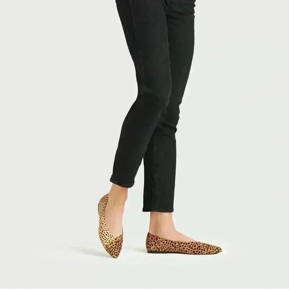 BIRDIES The Goldfinch Faux Animal Hair Cheetah Womens 6 Nonslip Sandal Pointed - Picture 2 of 14